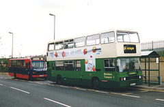 Blackburn 30 (D367 JJD) (D263 FYL, VLT 9) and M&M XJI 7908 (G109 PGT) at Clitheroe -31 May 2001 (467-29)