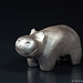 Handmade Hippo, Keramik, glasiert, Töpfgerarbeit