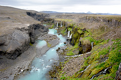 Iceland, Sigöldugljúfur Canyon Overview