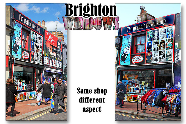 The graphic novel shop - Brighton windows - 31.3.2015