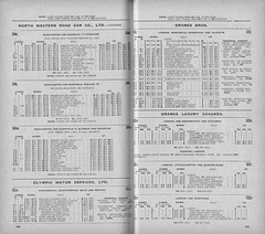 Pages 120/121 of the 'Roadway Motor Coach Timetable' 1932