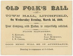 Old Folk's Ball, Litchfield, New Hampshire, March 3, 1869