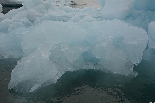 Svalbard, Hornsund-fjord, Blue Transparent Ice