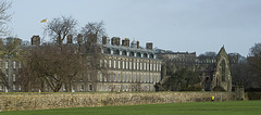 April 12: Jogger at the palace of  Holyroodhouse