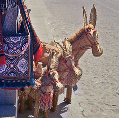 Three handmade Spanish Donkeys