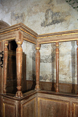 Detail of Box Pews in The Chapel, Haddon Hall, Derbyshire