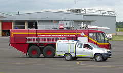 Fire Vehicles at Gloucestershire Airport - 20 August 2021