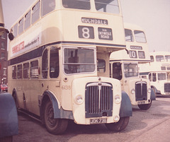 SELNEC PTE 6138 (JDK 738) and 6155 (KDK 655) in Rochdale - Oct 1972