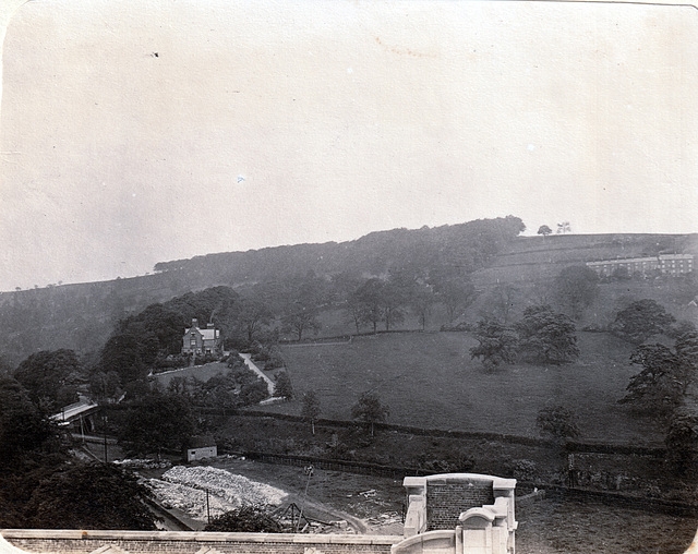 Quarry Bank House, Belper, Derbyshire c1920 taken from the roof of East Mill