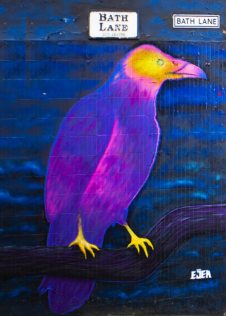 Raven Mural, Bath Lane, Glasgow