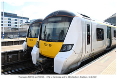 Thameslink 700139 & 700140 Brighton 30 4 2022