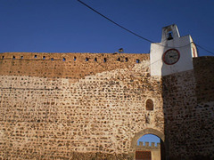 Clock Tower on the wall of the castle.