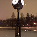 Horloge à bulles / Clock amongst winter bubbles