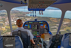 Cockpit view out the Zeppelin