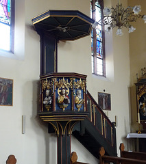 Kanzel in der Eglise catholique de Sessenheim