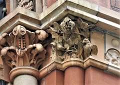 doulton lambeth   (28) foliate capitals in terracotta with birds, detail of doulton's pottery factory by r, stark wilkinson 1878
