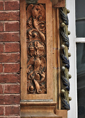 doulton lambeth   c19 foliate panel in terracotta with birds, detail of doulton's pottery factory by r, stark wilkinson 1878