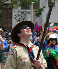 San Francisco Pride Parade 2015 - Boy Scout Proud Of His Pole (6151)