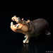 Nilpferd-Figur aus dem Kinder-Zoo, Zootiere, Kunststoff, lackiert