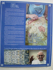 Tapestry offered to Pope Francis in 2015.