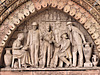 doulton lambeth ; c19 tinworth tympanum of c.1878 detail of pottery factory by r, stark wilkinson 1878