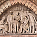 doulton lambeth ; c19 tinworth tympanum of c.1878 detail of pottery factory by r, stark wilkinson 1878