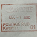 Curaçao postage paid impression