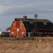 Farmyard scene on the prairie