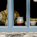 Pottery Behind a Window