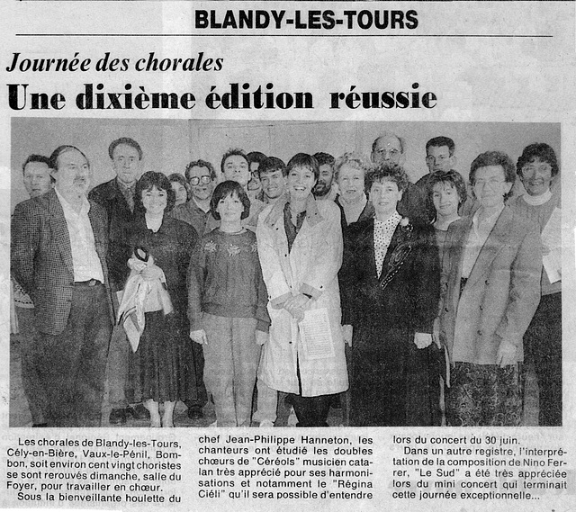 Dimanche choral à Blandy-les-Tours 22/03/1992