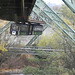 Oncoming elivated train demonstrates why there only is one Schwebebahn
