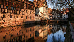Strasbourg en couleur au soleil couchant