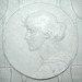 Medallion on the side of the Memorial to Robert Manners, Chapel of Haddon Hall, Bakewell, Derbyshire