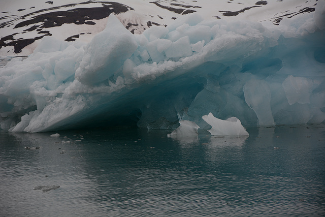 Svalbard, Hornsund-fjord, Floating Blue Ice