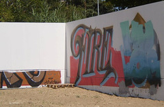 Graffiti on wall of Alto do Lumiar Basic School.