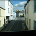 narrow road out of Lyme Regis
