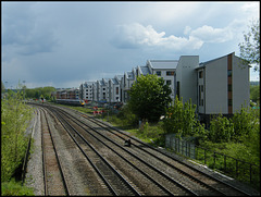 new blocks by the railway line