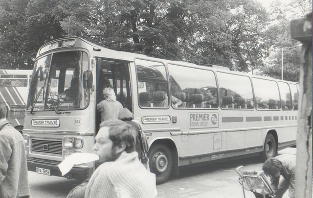 283 Premier Travel Services BVE 785V at Cambridge - Sat 21 Sept 1985 (Ref 27-20)