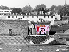 Werbefernsehen über den Dächern von Braunschweig