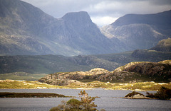 Carnmore Crag from Loch Tollaidh 23rd June 1999