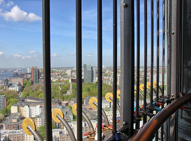 View of Hamburg from St Michaelis church