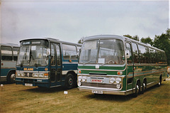 Delaine 107 (YPD 107Y) and Dews UFX 360L at the British Bus Day Rally, near Norwich – 10 Sep 1989 (101-8)