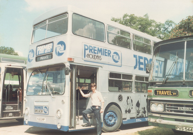 310/02 Premier Travel Services KJD 24P at Wicksteed Park - Sat 15 June 1985 (Ref 20-26)