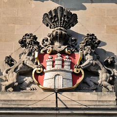 Das Hamburger Wappen am Rathaus, Hamburg