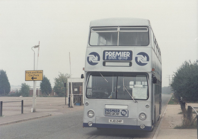 310/03 Premier Travel Services KJD 24P at Cowley Road, Cambridge - Sat 26 Oct 1985 (Ref 29-16)