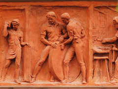 cutlers' hall, london, c19  hall,1886-7 by t.tayler smith, with terracotta frieze by creswick, a ruskin protege