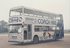 312/02 Premier Travel Services KJD 116P at Cowley Road, Cambridge - Sat 26 Oct 1985 (Ref 29-22)