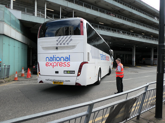 HFF: Stott and Sons (National Express contractor) BK14 LFF in Manchester - 24 May 2019 (P1020083)