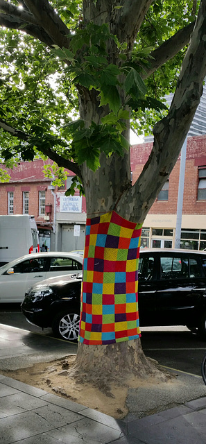 Yarn bombing Melbourne Australia