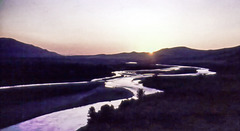A river at sunset